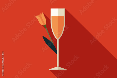 champagne and roses