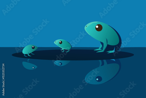 blue fish cartoon