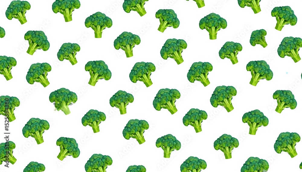 Fototapeta premium Green Broccoli Background Pattern With Healthy Vegetables For Sale Today