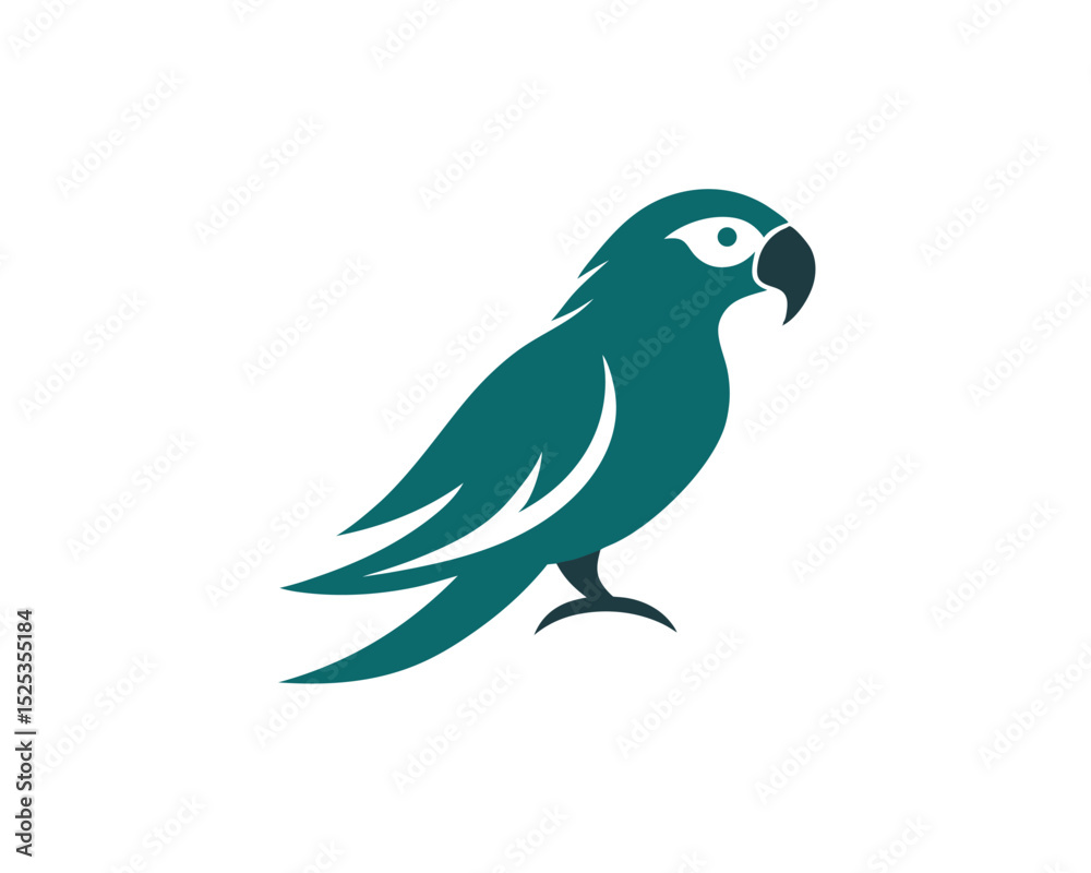 Obraz premium Colorful Parrot Vector Illustration on White Background