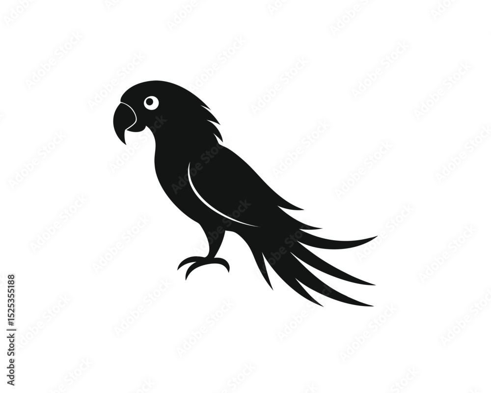 Fototapeta premium Colorful Parrot Vector Illustration on White Background