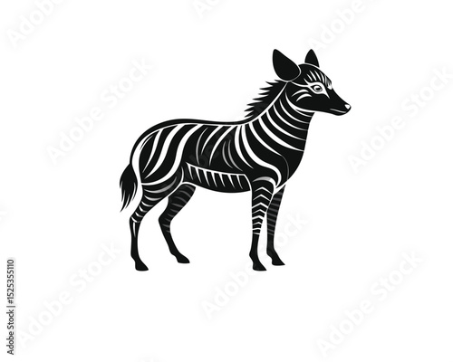 Colorful and Silhouette  Vector Collection of Jungle and Safari Creatures on White Background"