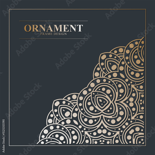 Elegant Golden Ornament Frame Design