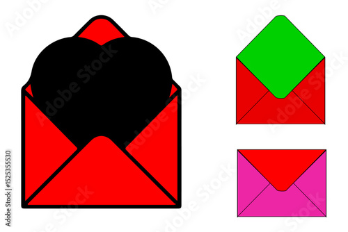 colourful envelope vector