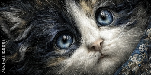 Adorable Ragdoll Kitten Closeup  Blue Eyes  Soft Fur  Cinematic Lighting