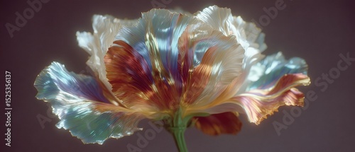 Iridescent Bloom  Artistic  Hyperrealistic Flower Macro Photography