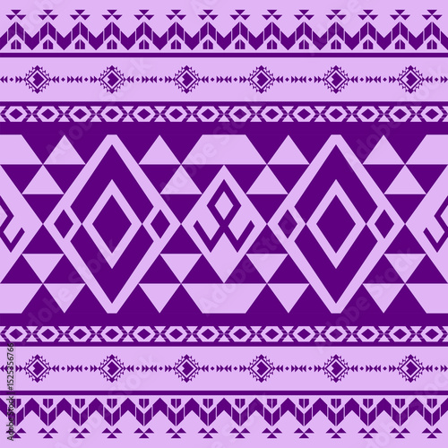 geometric ethnic pattern Purple. Native American tribal fabric, design vector for woven textile printing,tile,carpet,cards, motifs, picture books, boho indian ornament seamless Southwest Aztec pattern