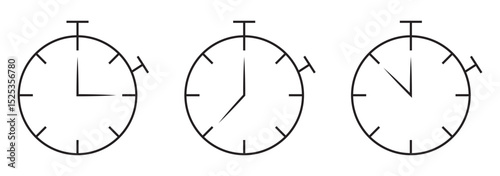 quick time icon, speed time vector icons set isolated on white background - vector illustration eps10