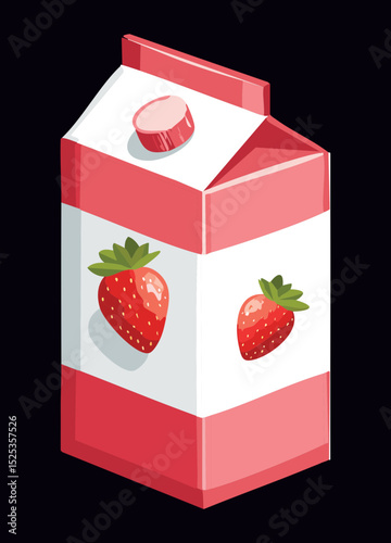 Berry Drink Box Design - Vector Illustration
