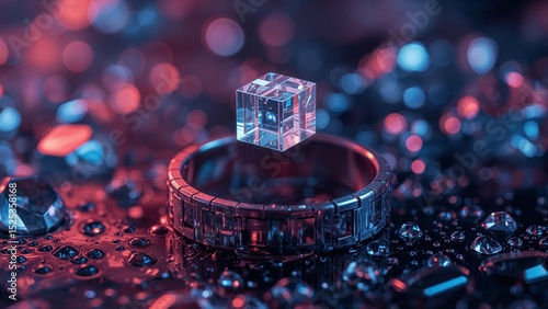 Exploring blockchain technology in healthcare through surreal and vibrant visuals
