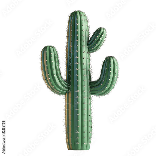 Desert Cactus Isolated on Transparent Background