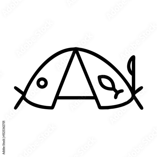 Fishing Tent Logo Design