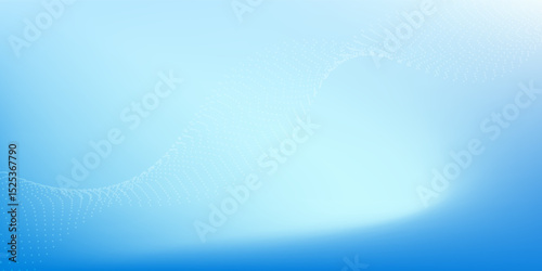 Flowing particles wave pattern, blue and purple gradient color isolated on white background. Vector in concept of AI technology, science, music, modern.