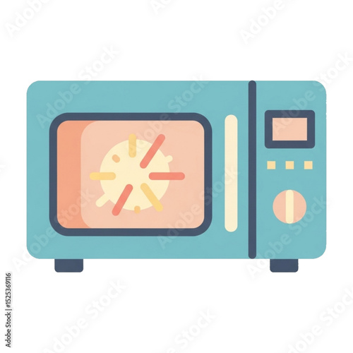 Microwave with sparks inside, showing electrical issue.