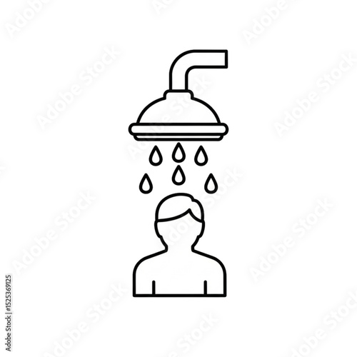 Shower from behind showing personal hygiene.