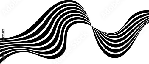 Perspective line stripes with 3D dimensional effect pattern artwork decorative design background.	