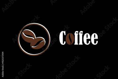 Coffee background, Coffee Logo Design, for cafe cover, magazine, menu book and other uses