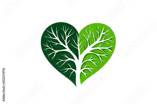 Heart shaped tree of life logo design