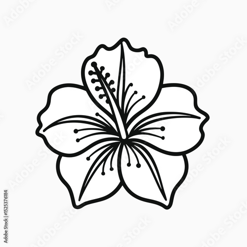 hibiscus-flower-out-line-victor-icon-on-white-back.eps
