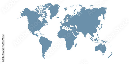 Illustration of a Colored map of  world
