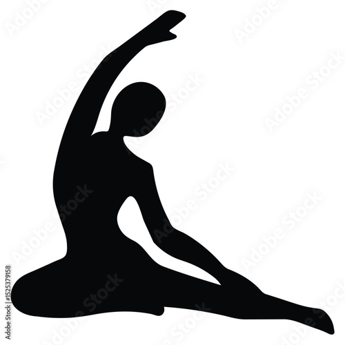 silhouette of a yoga pose