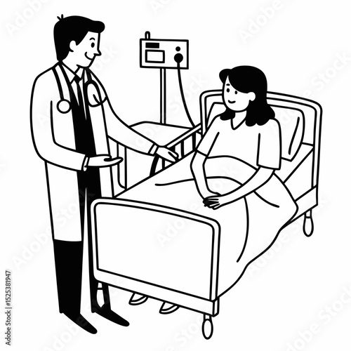 Professional doctor working with patient in hospital
