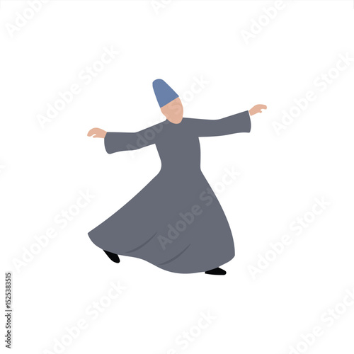 Sufi Whirling Dervish Silhouette Spiritual Dance