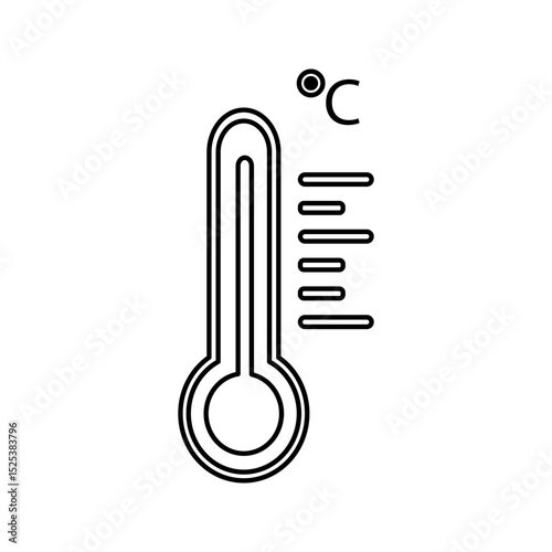 temperature icon white on background