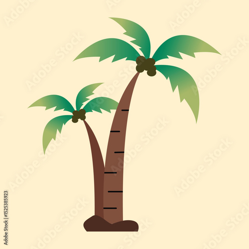 Lush Tropical Palm Trees A Vibrant Illustration of Paradise