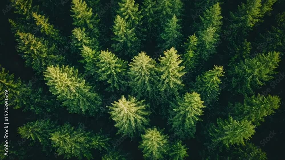 Lush forest canopy, dense evergreen trees Lush forest canopy, dense evergreen trees