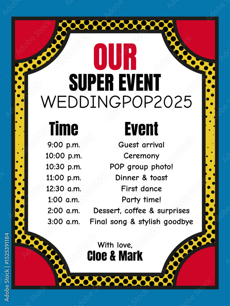 POP ART WEDDING CARD