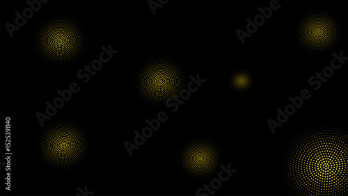 Dynamic abstract vector background dots yellow, Vector