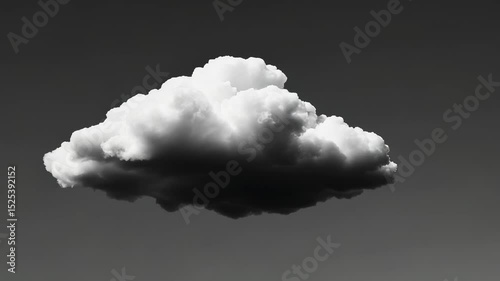 Single cumulus cloud against dark sky