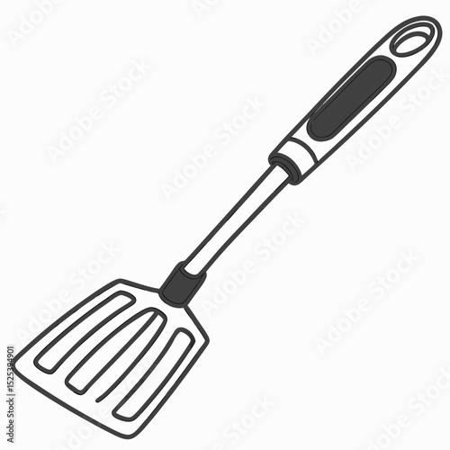 kitchen spatula isolated on white