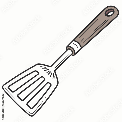 kitchen spatula isolated on white