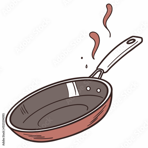 vector illustration of a black and white sausage