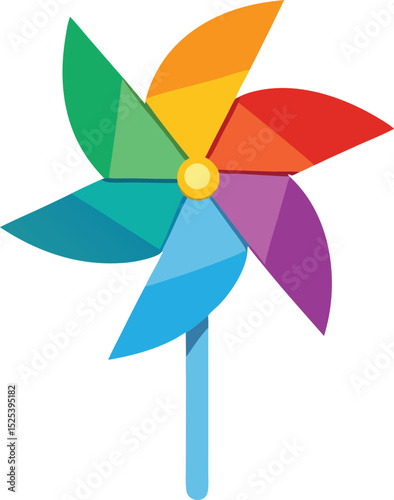 colorful pinwheel isolated on white