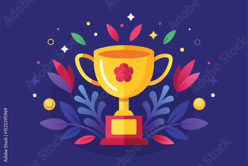 gold cup with a trophy