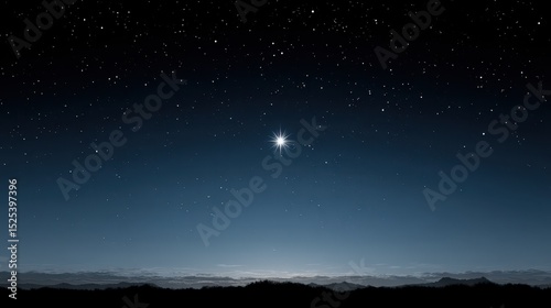 Starry Void with One Bright Light