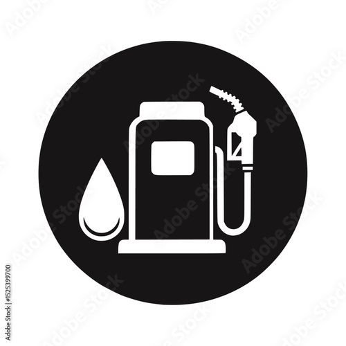 Gas station icon, fuel pump icon