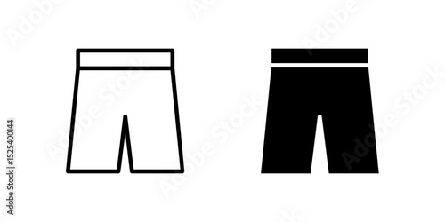 Short pant icon set. Suitable for e-commerce websites, fashion apps, and online shopping platforms. Symbol of casual, summer, style, and trouser.
