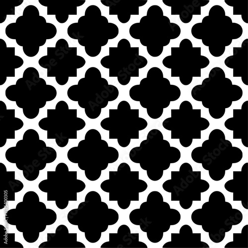 Geometric pattern, black and white design