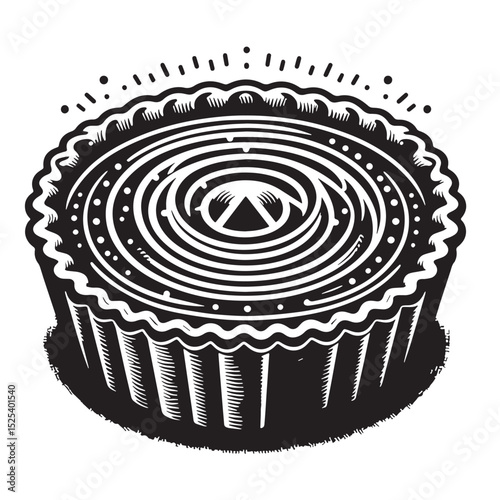 Decorated Tartlet or Quiche Silhouette