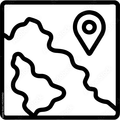 Minimal vector satellite map icon