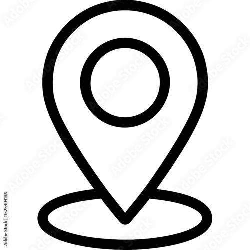 Modern navigation marker with circular center