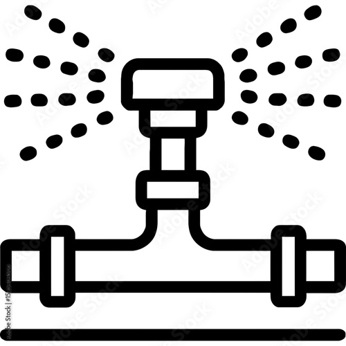 Clean bold lines sprinkler icon
