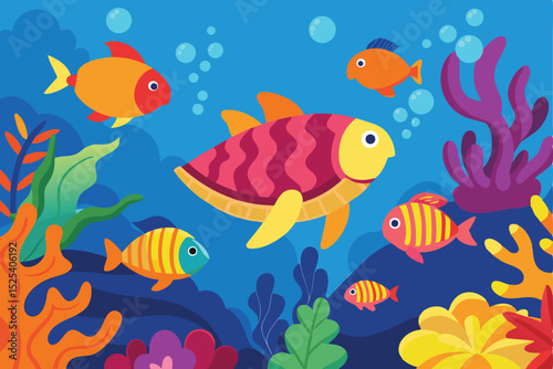 seamless pattern with fishes