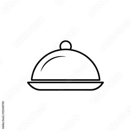 restaurant cloche isolated on white background