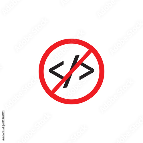 No code  icon vector illustration. Low code banner digital concept sign.