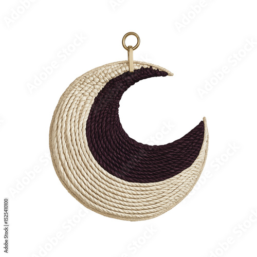 Crescent-moon shaped wall basket